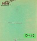 Dodds-Dodds SE-30-00 and SE-25-00, Dovetailer Operations Maintenance and Electrical Manual 1999-SE-25-00-SE-30-00-01